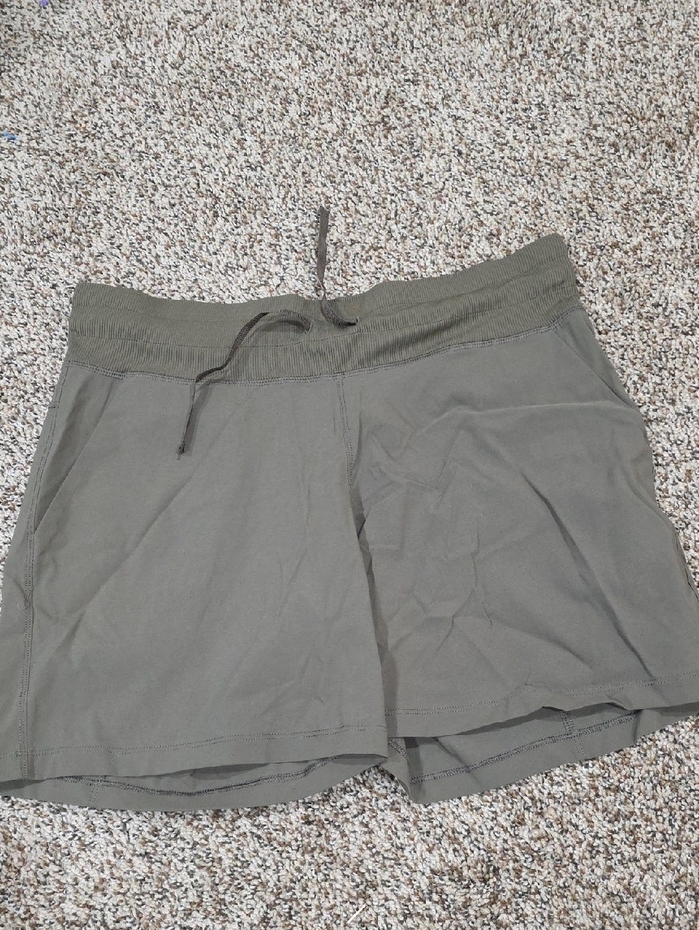 Tuff Athletics Olive Green Athletic Drawstring Shorts